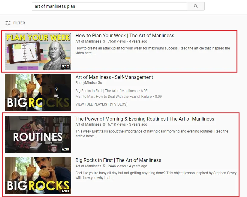 Content aligning with the products in the Art of Manliness website