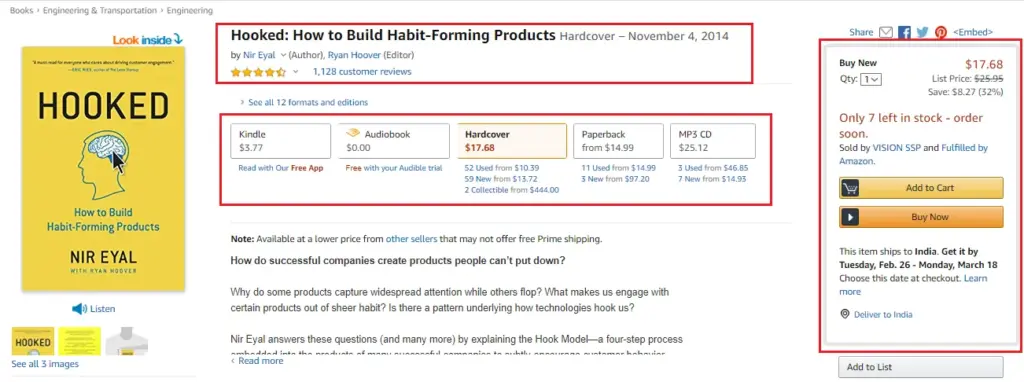 Funnel stage 3- Decision - cart page