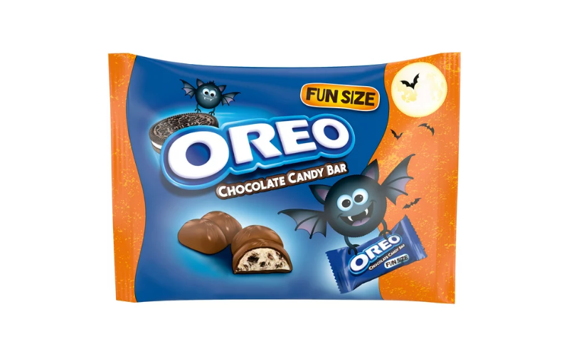 Oreo chocolate candy bar with Halloween theme packaging