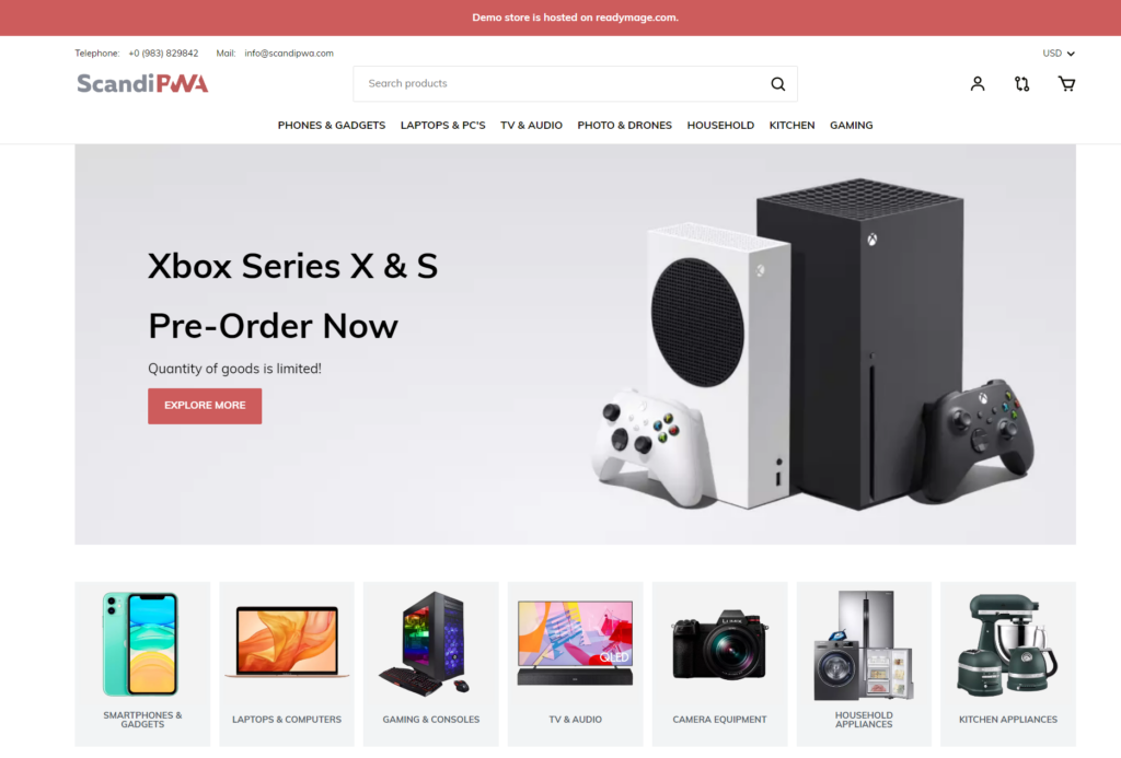 magento pwa themes demo scandipwa