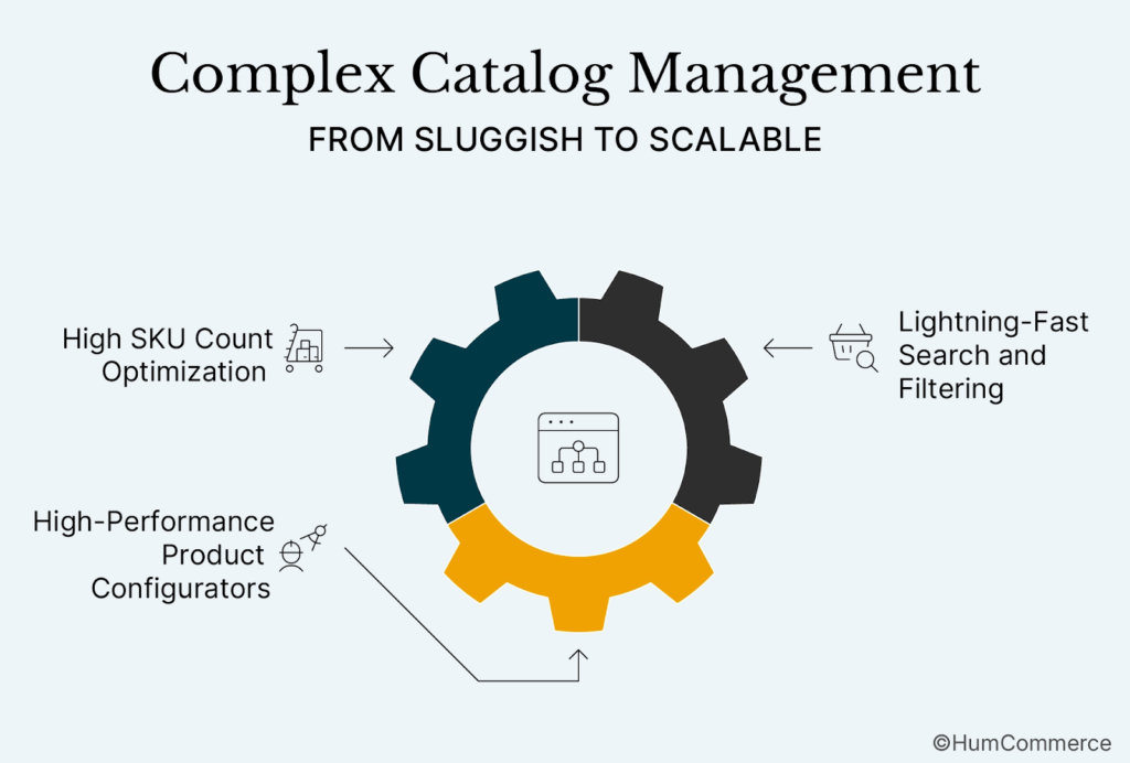 An image showing how the Hyva theme enhanced complex catalog management for a B2B ecommerce business.