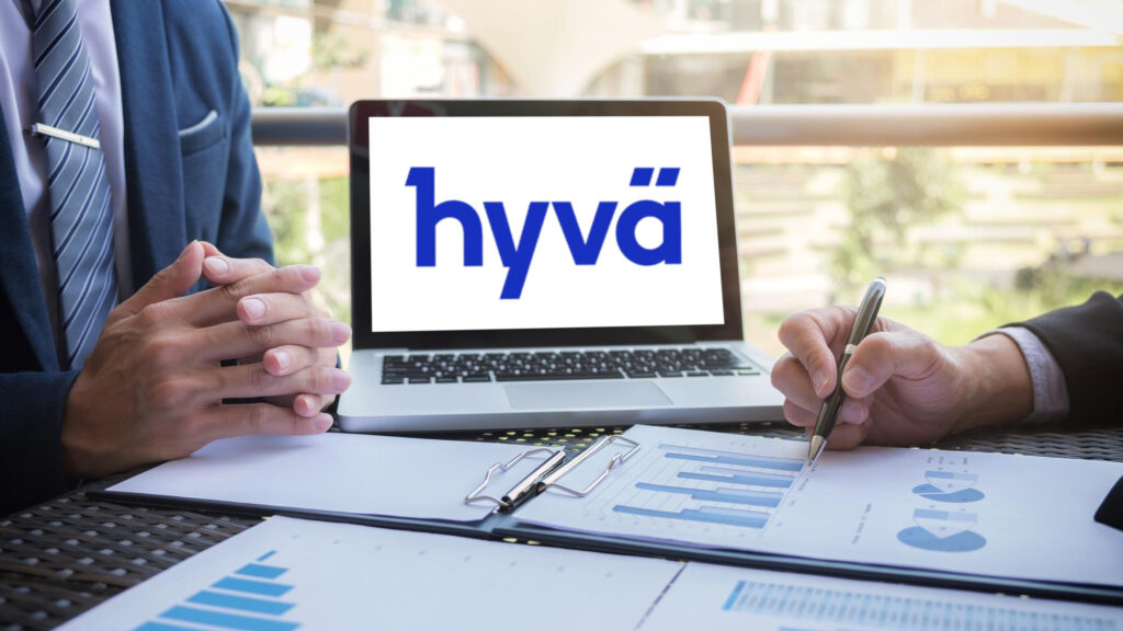 A blog cover image depicting Hyva implementation.