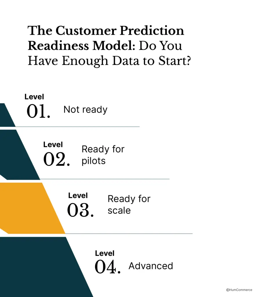 An image showing the customer prediction readiness model.