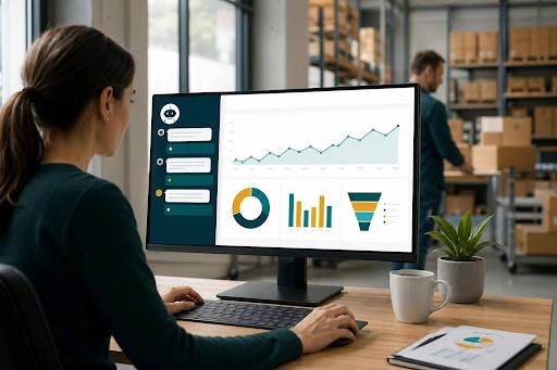 A cover image of a blog that talks about How AI Chatbot Improves B2B Ecommerce Conversion Rates (2026)