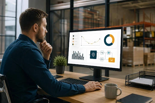 A cover image of a blog that talks about How to Use AI to Reduce Cart Abandonment in B2B Ecommerce (2026)