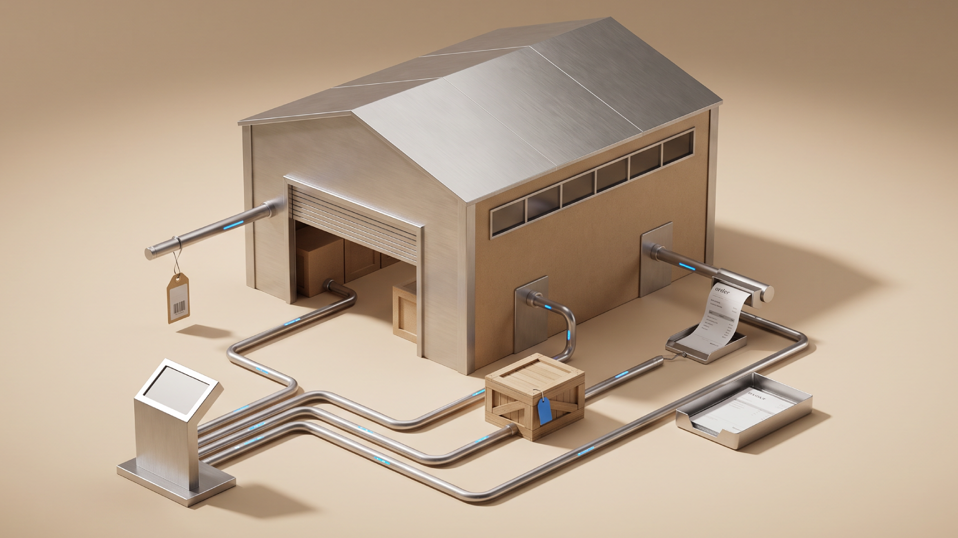 Digital commerce transformation for a $75M industrial distributor, showing connected eCommerce, ERP integration, automated ordering, customer self-service, and real-time business data.